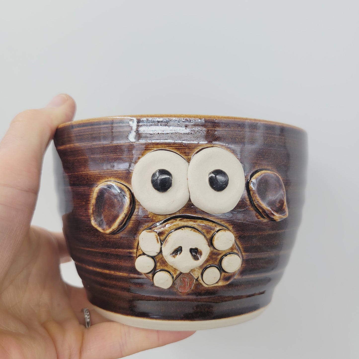 Dog Bowl | Puppy Face Cereal Bowl | Handmade Pottery | Vet Gifts