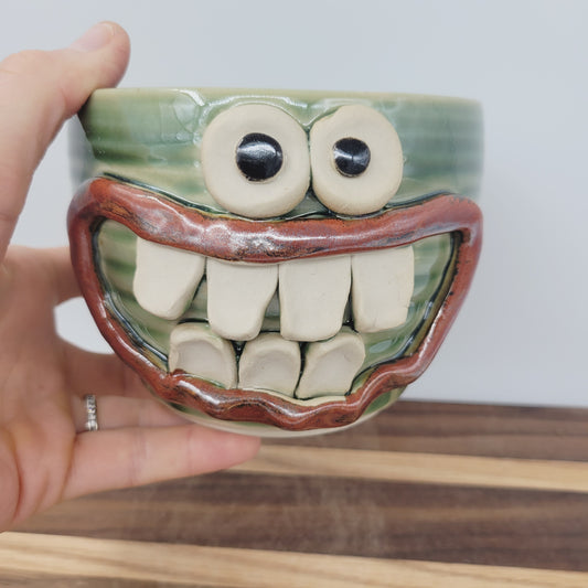 Funny Cereal Bowl | Handmade Stoneware Pottery Soup Snack Popcorn Bowl | Funny Gift for Breakfast Lover