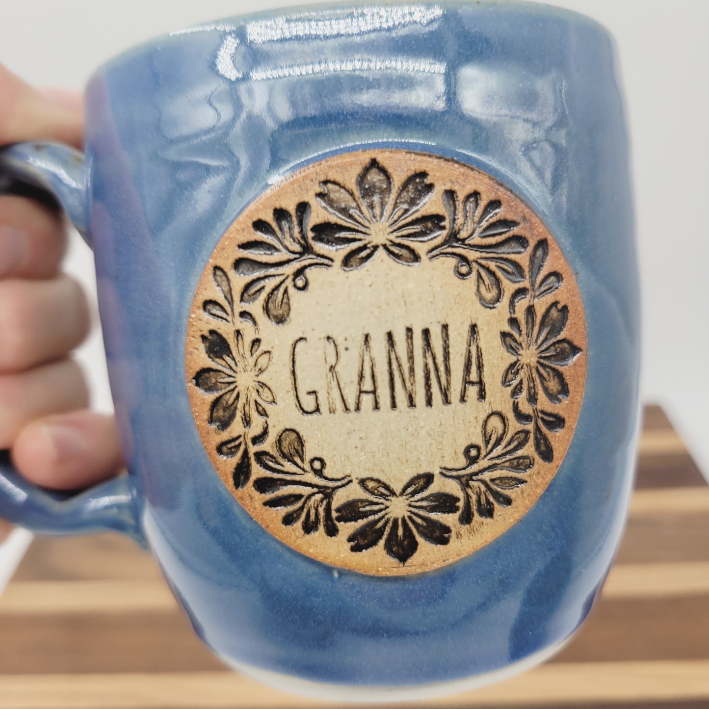 Granna Mug | Handmade Stoneware Pottery Coffee Cup for Grandma | Grandmother Mother's Day Gift