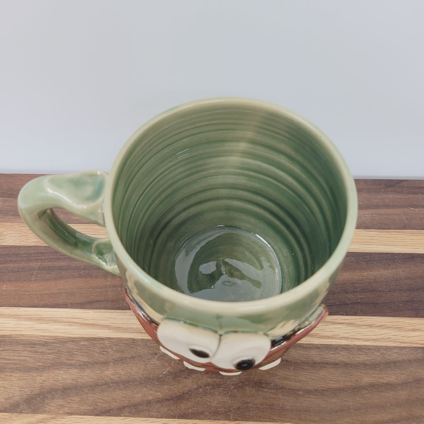 Crazy Coffee Cup | Funny Woman Smiley Face Mug | Unique Handmade Stoneware Pottery | Gift for Mom
