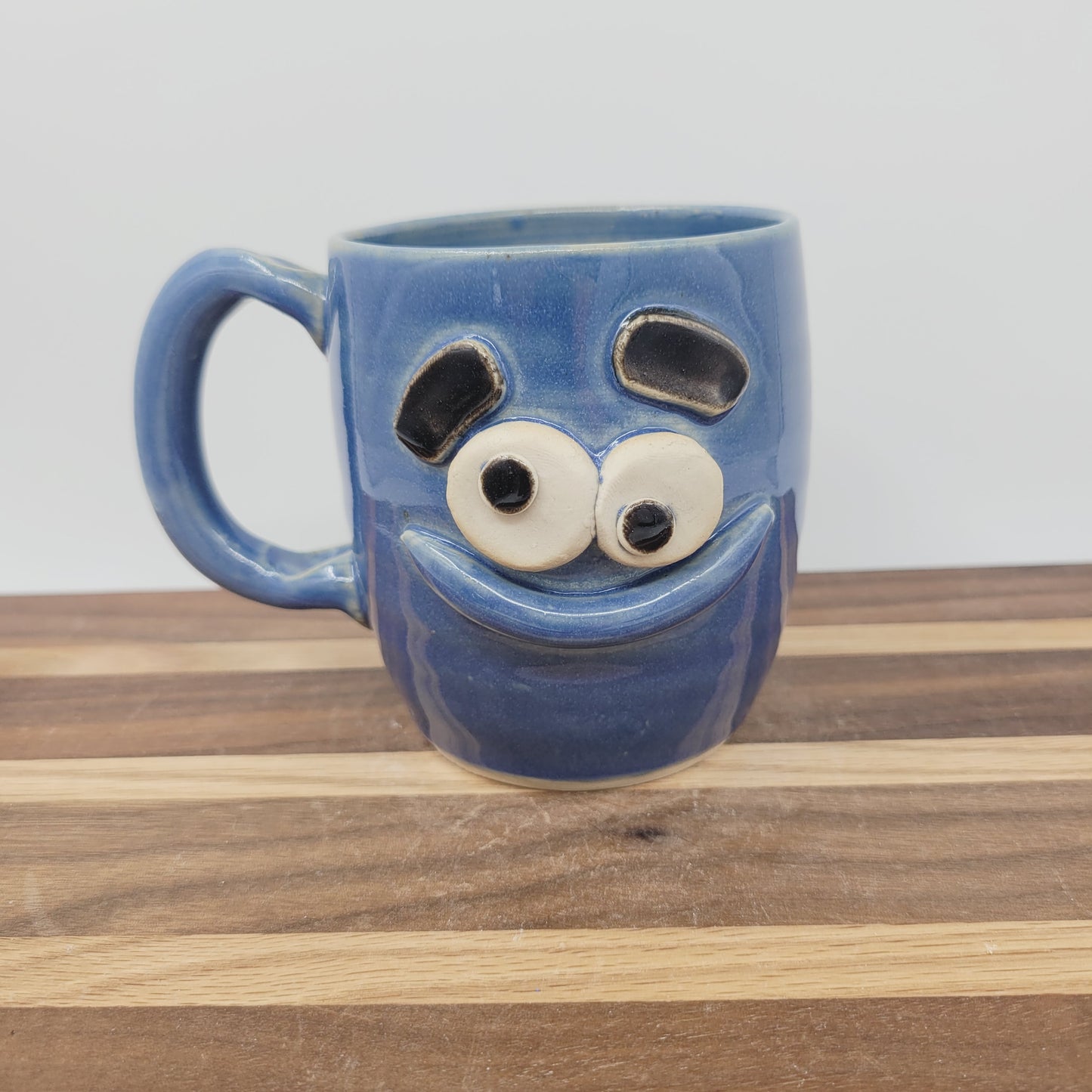 New Parent Coffee Cup | Funny Father Gift Idea for New Dad | Blue Pottery Mug for Him