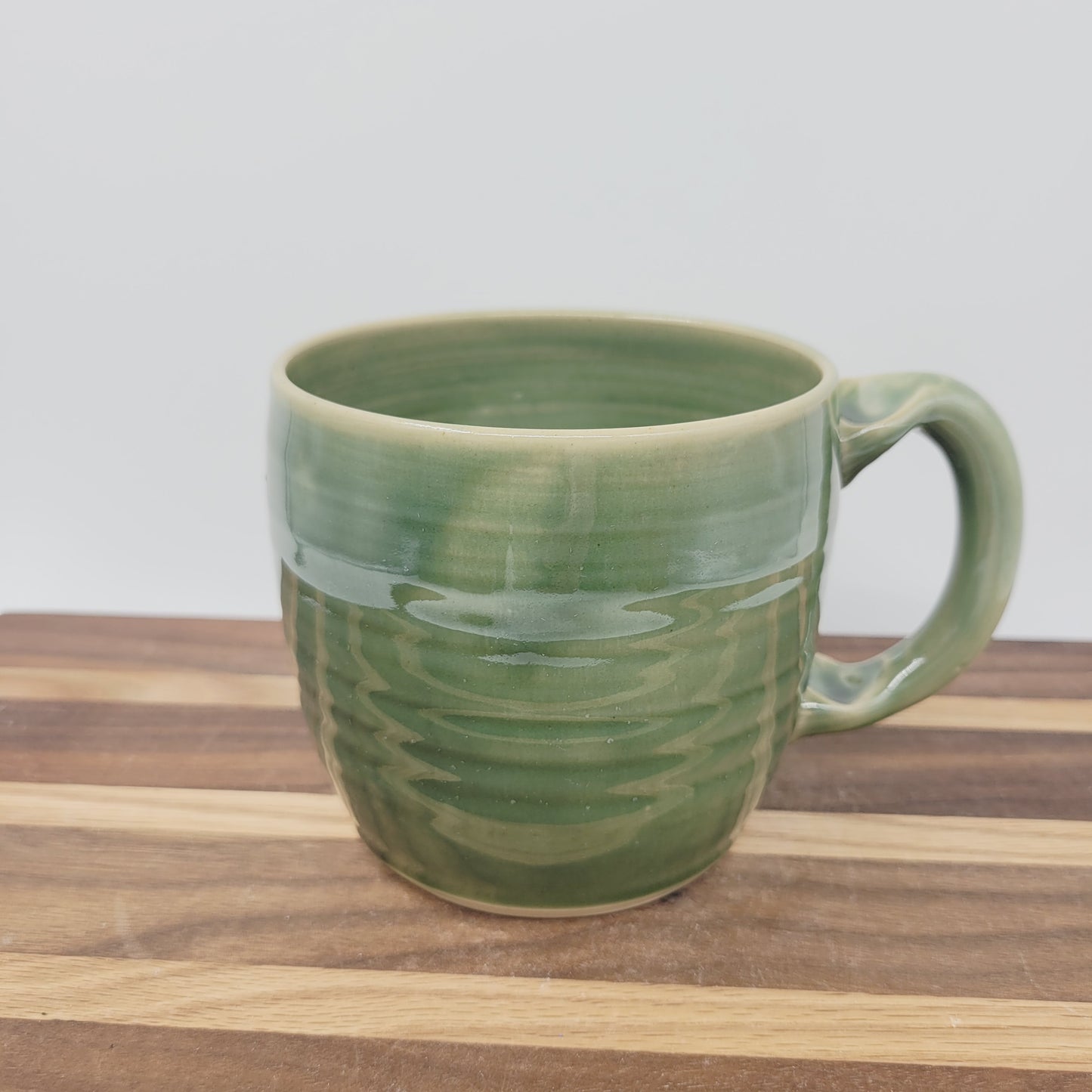Papaw Mug | Handmade Stoneware Pottery | Green | Gifts for Grandparent | Mountain Theme