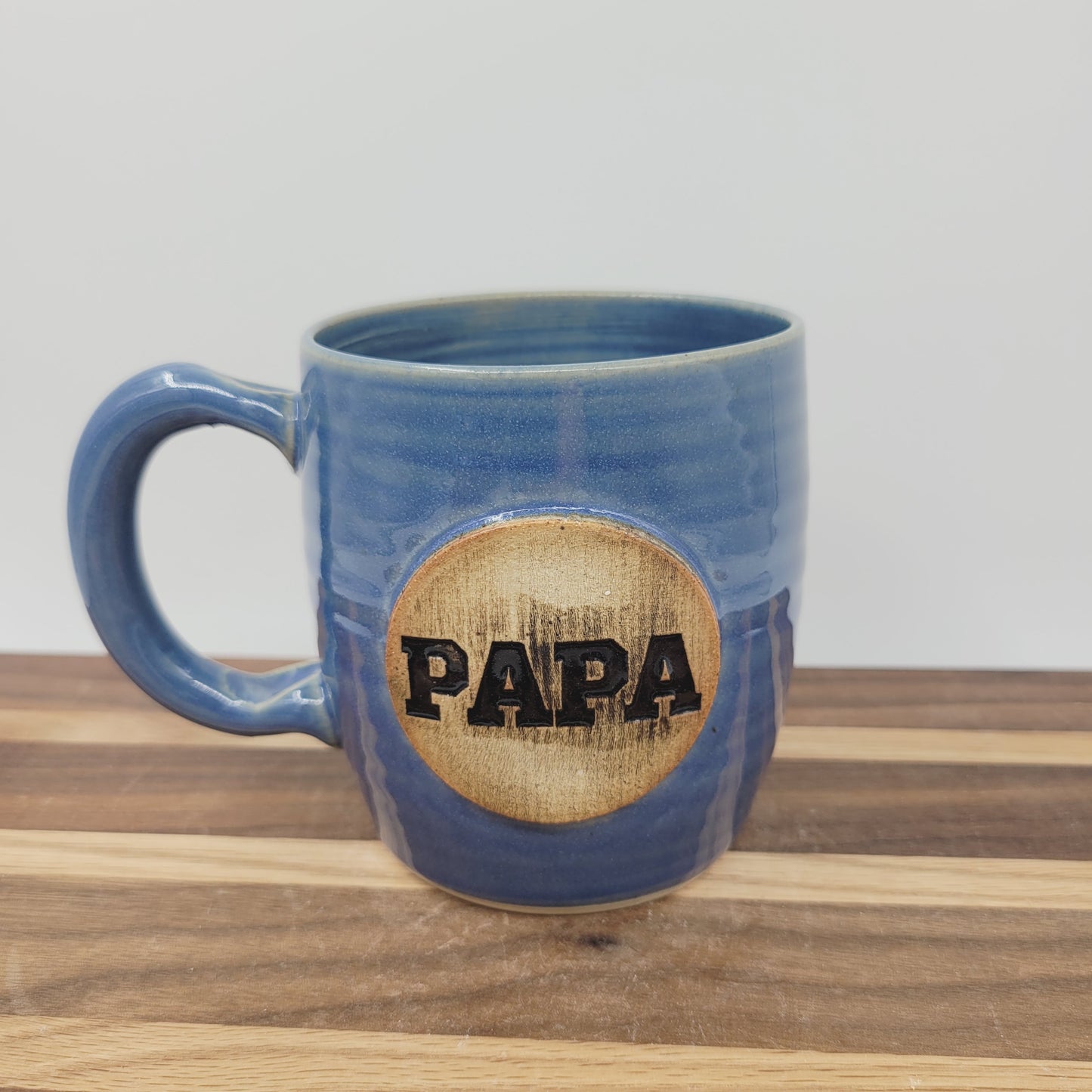 Papa Mug | Handmade Stoneware Pottery | Blue | Gifts for Grandparent
