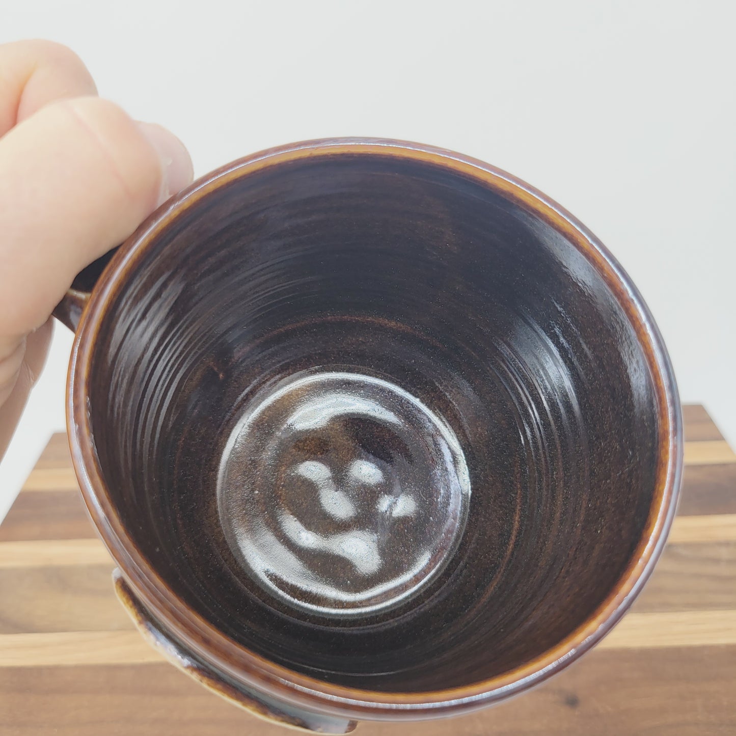 Papaw Mug | Handmade Stoneware Pottery | Black | Gifts for Grandparent | Mountain Theme