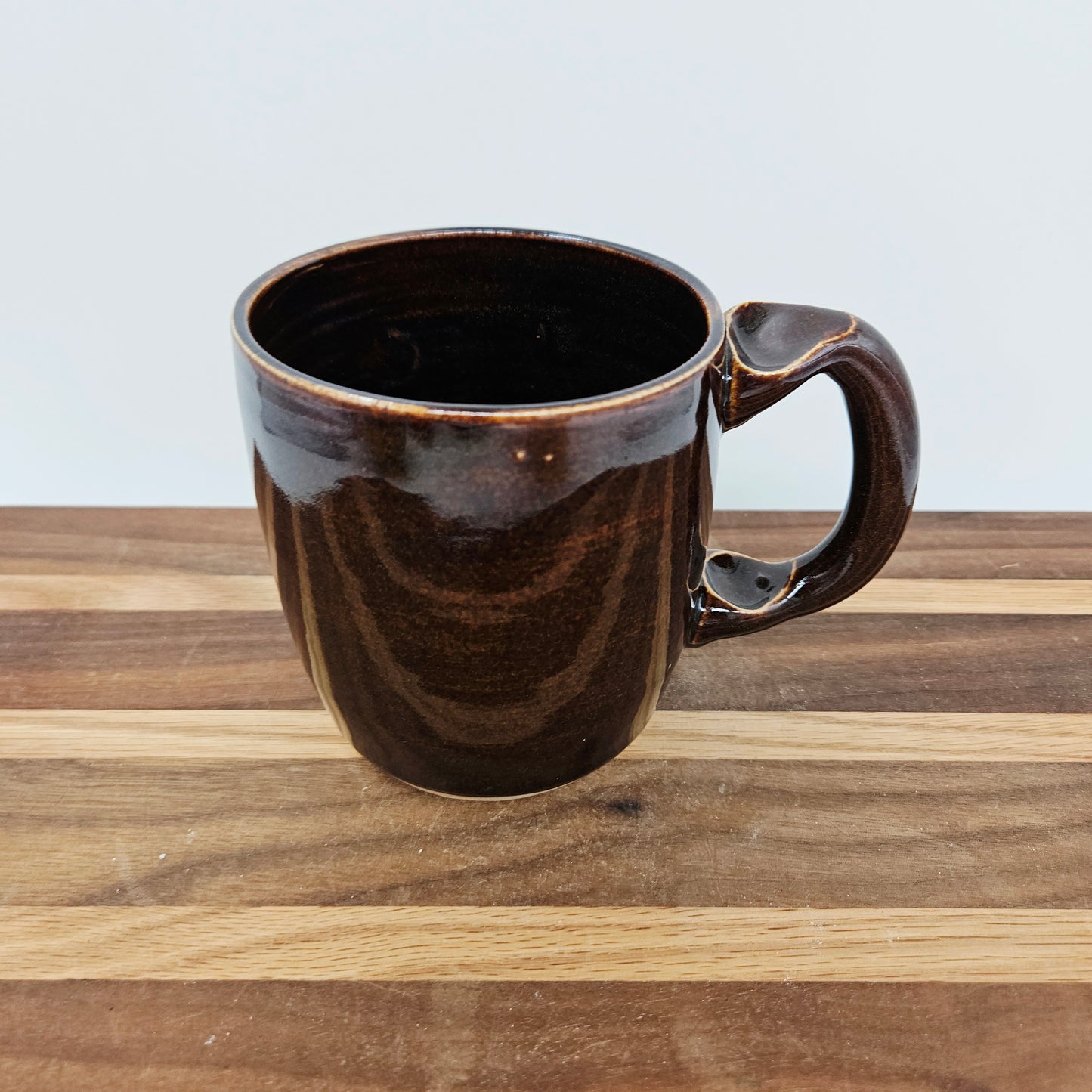 Woman's Fun Face Mug | Cheerful Teacher Coffee Cup | Microwave Dishwasher Safe | Handmade Pottery