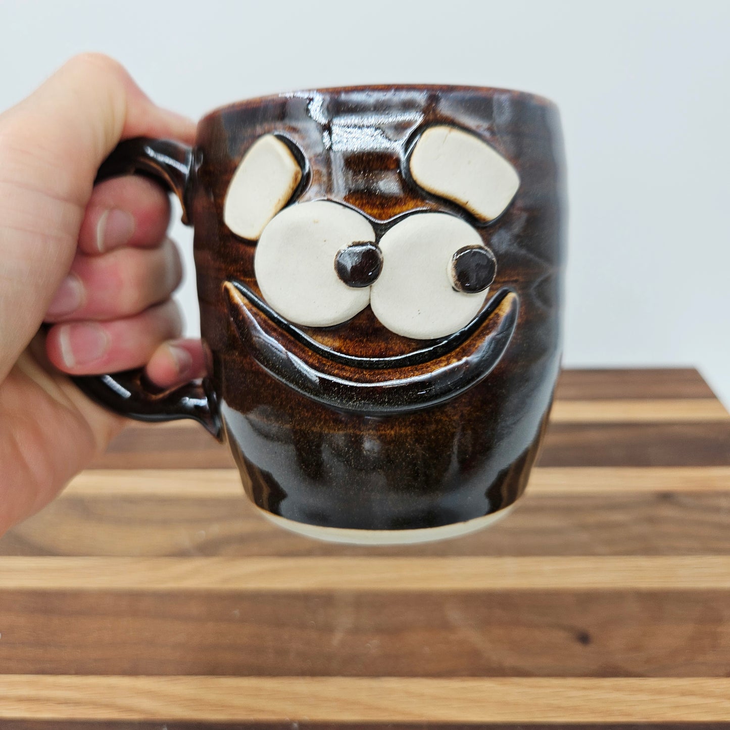 Mischief Maker Mug | Smiley Face Coffee Cup for Funny Morning Pick Me Up | Large  16 Ounces | Nelson Studio Ug Chug Face Mug