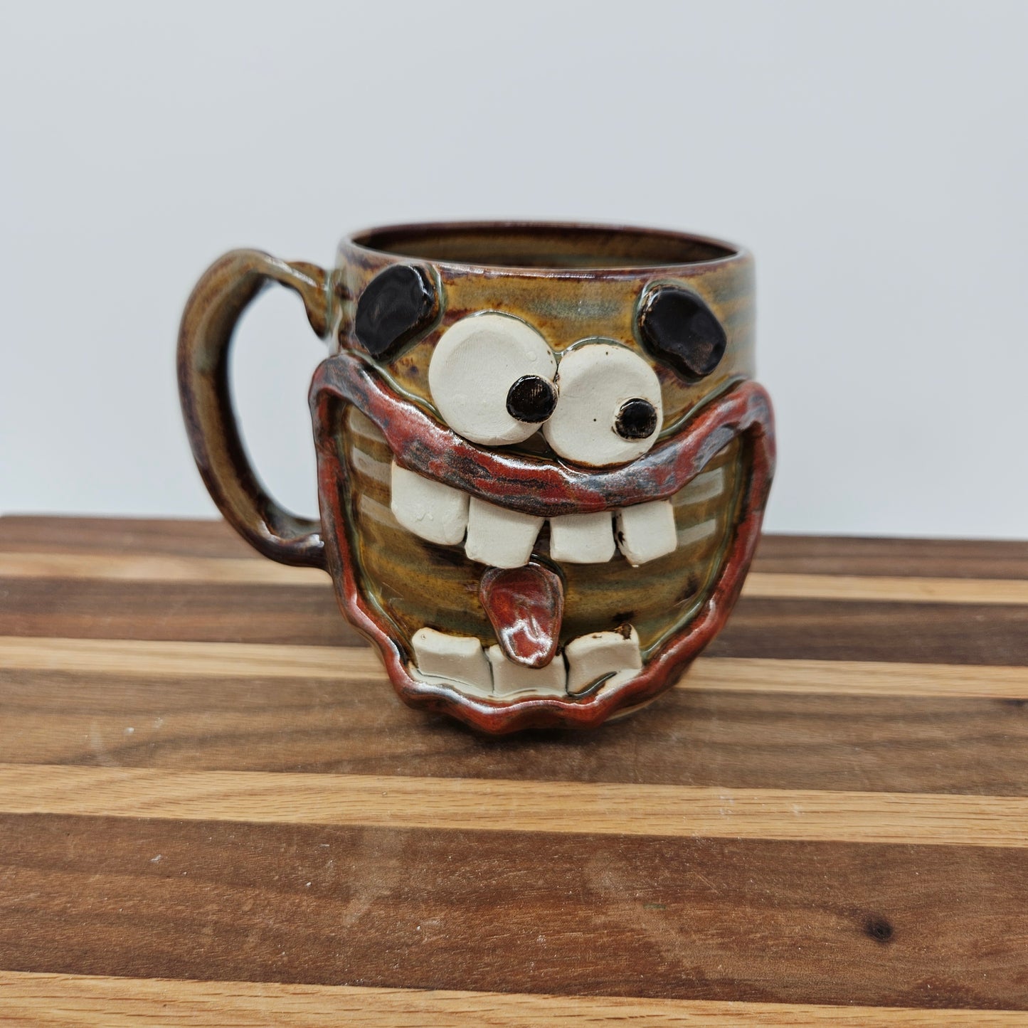 Funny Face Mug | His Coffee Cups | Handmade Ceramic Stoneware Pottery | Gift for Dad
