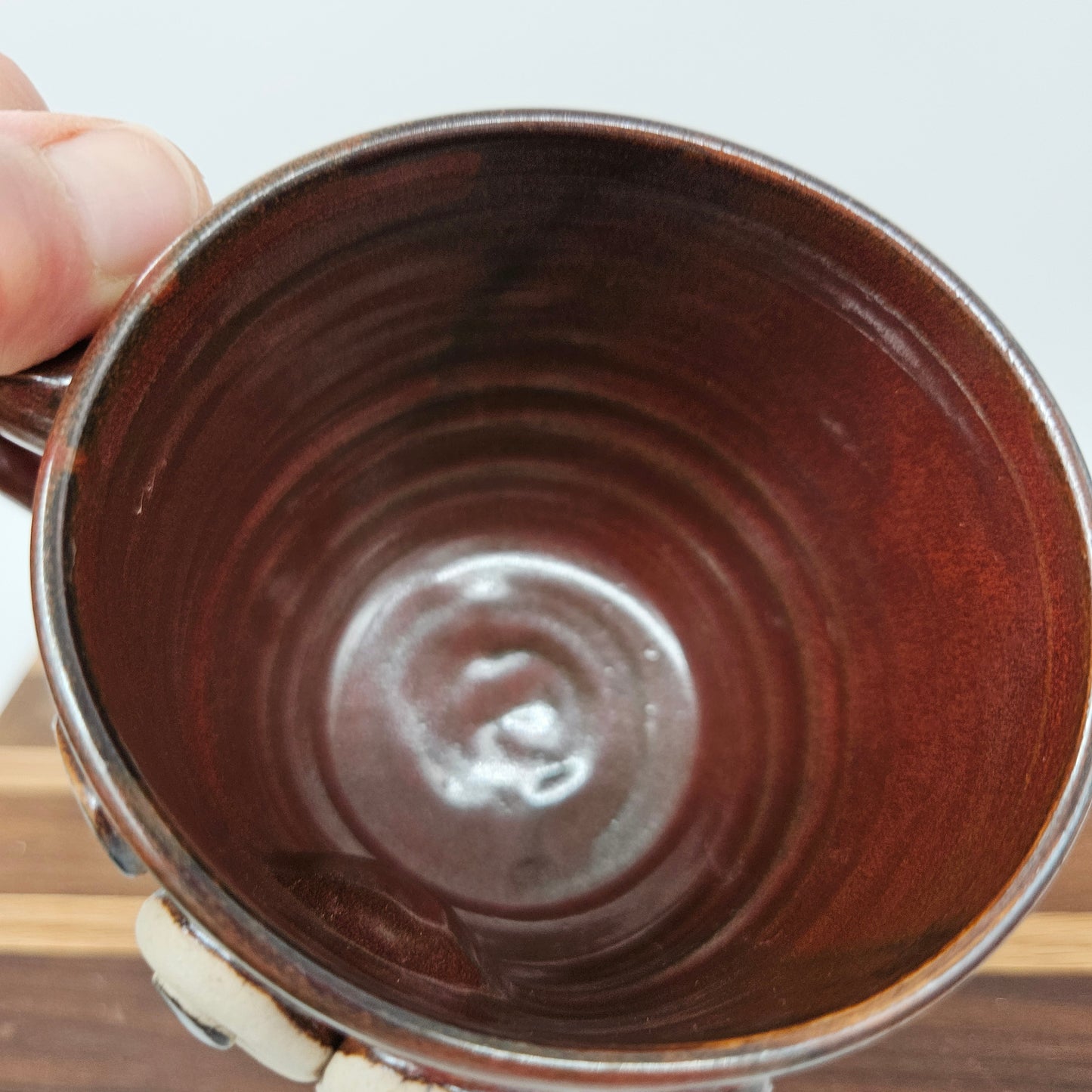 Funny Forgetful Face Mug | Pottery Coffee Cup | 16 Ounces | Coffee Drinker Gift