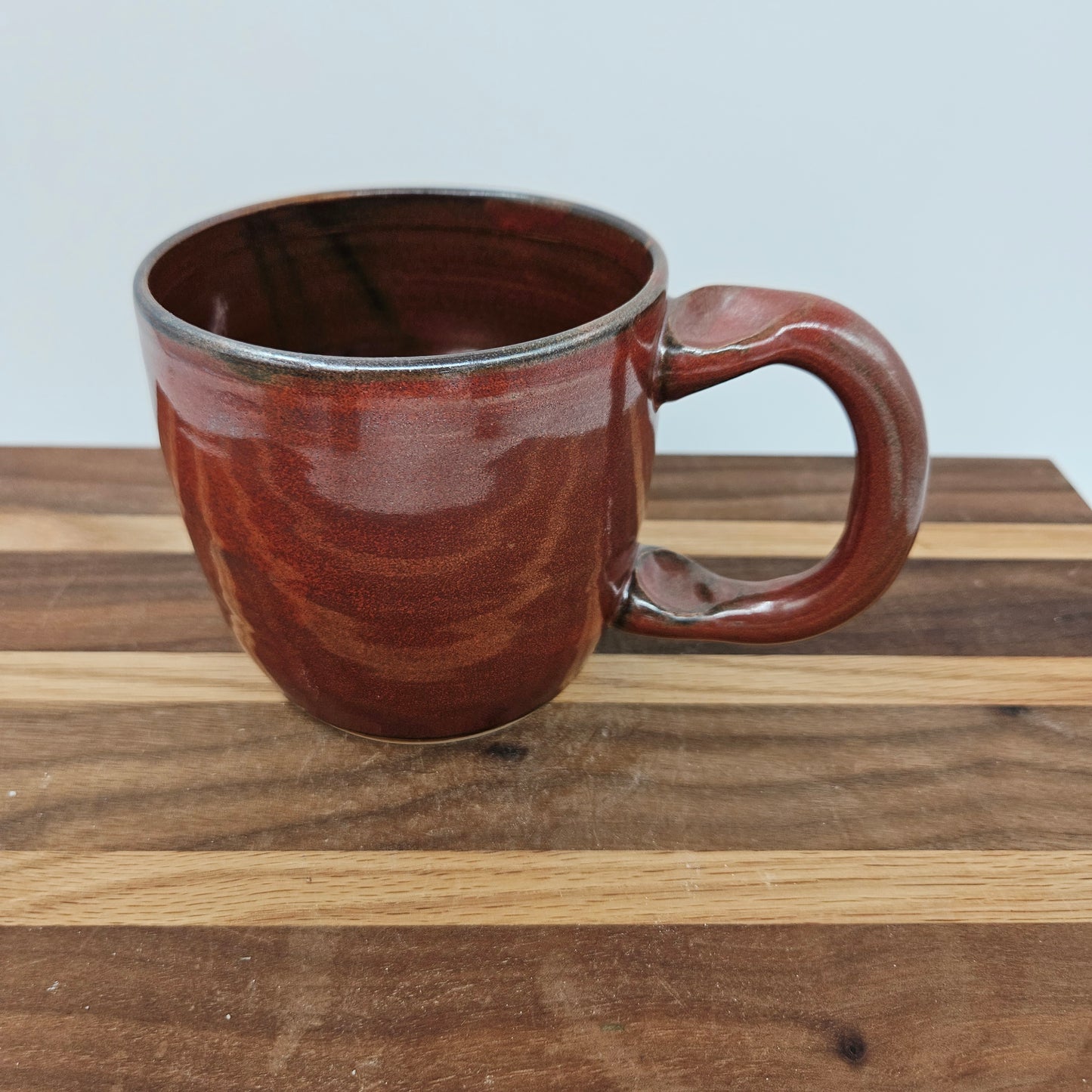 Funny Forgetful Face Mug | Pottery Coffee Cup | 16 Ounces | Coffee Drinker Gift