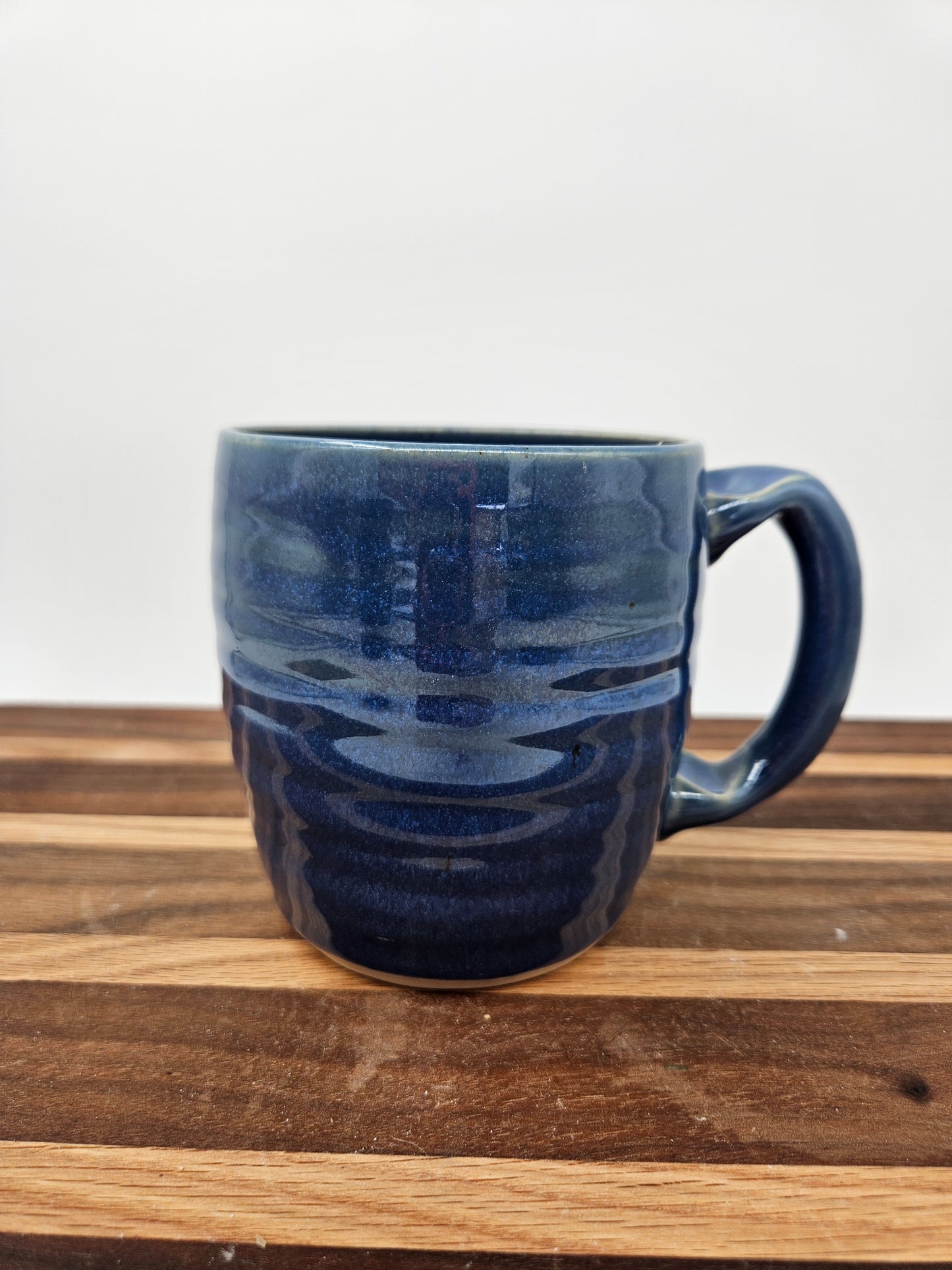 Mommy Mug | Handmade Stoneware Pottery Coffee Cup | Blue
