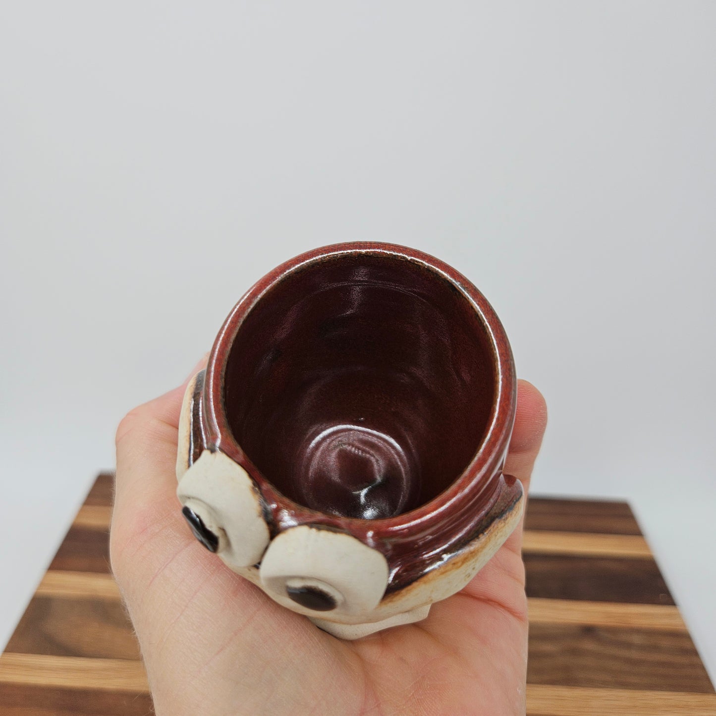 Toothpick Holder | Paperclip Cup | Funny Face Mini Pottery Glass for Shots