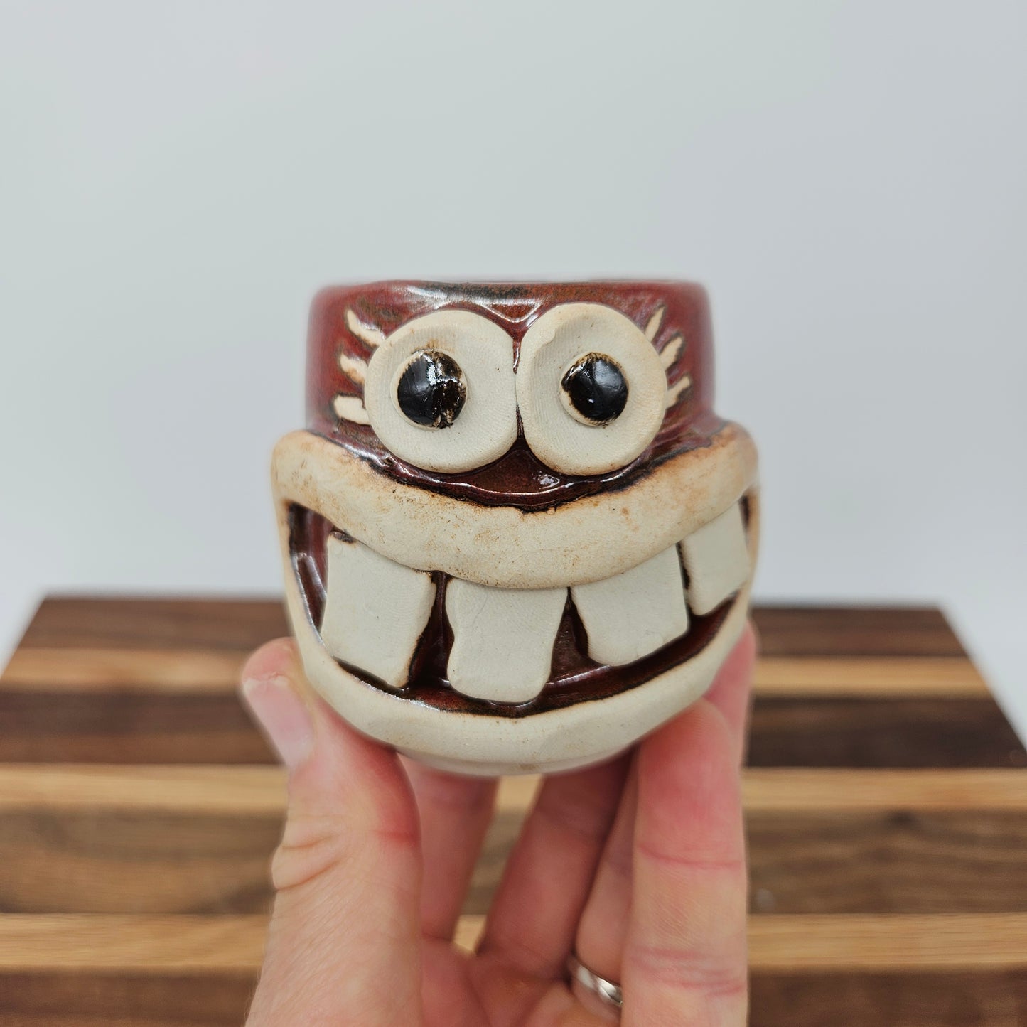 Forgetful Mom Mini Glass | Funny Toothpick Holder | Handmade Pottery | Kitchen Gift