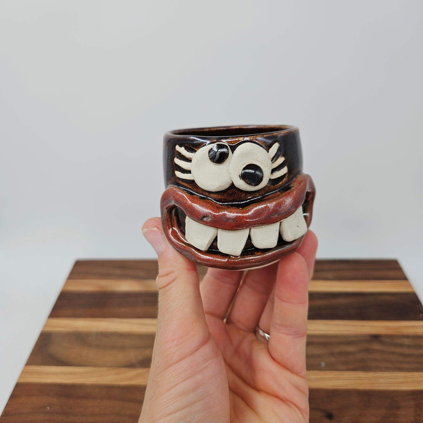Mini Glass | Handmade Stoneware Toothpick Holder | Paperclip Cup