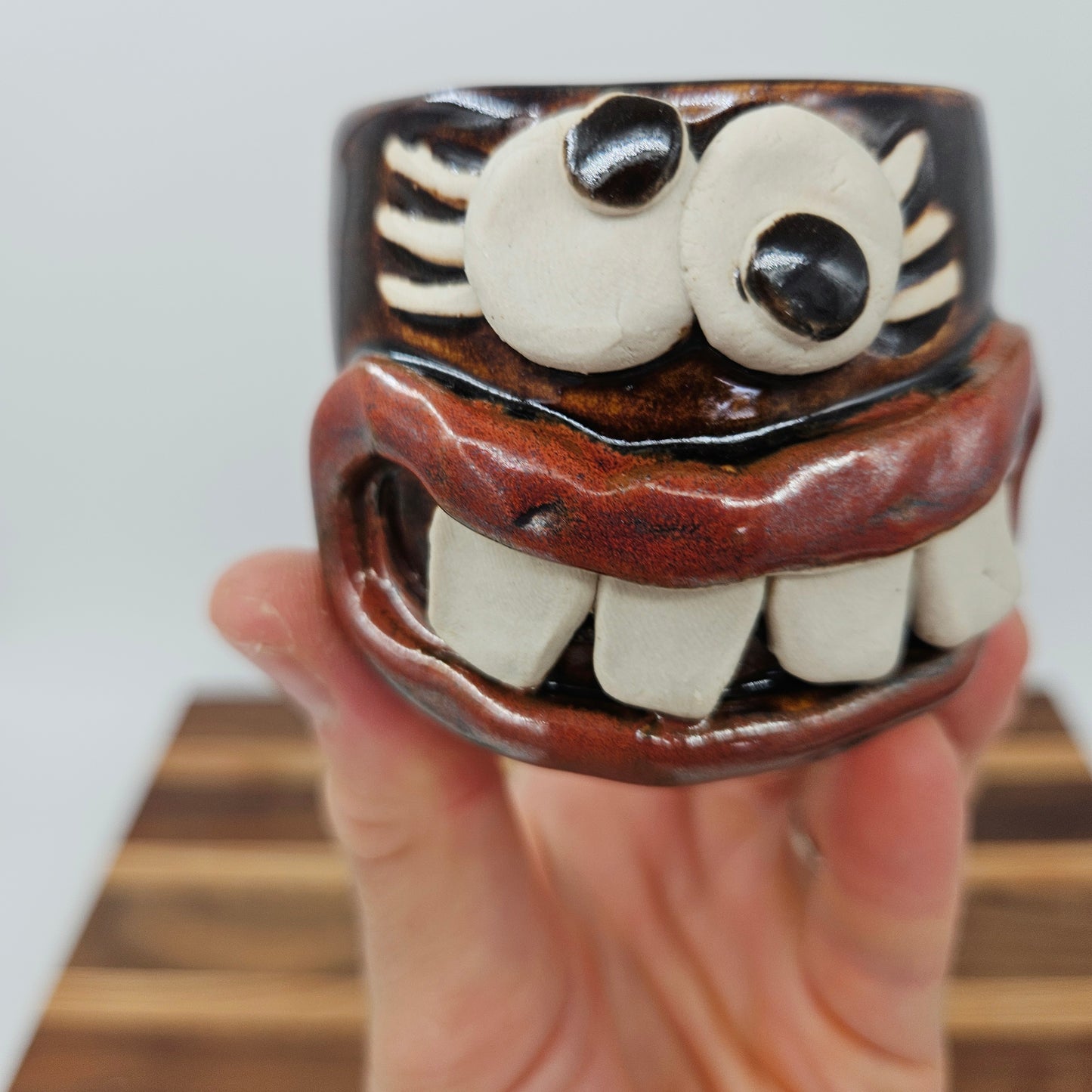 Mini Glass | Handmade Stoneware Toothpick Holder | Paperclip Cup
