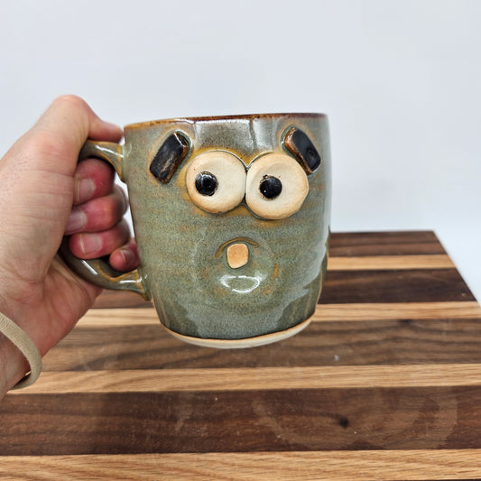Nelson Studio Ug Chug Surprised Face Mug | Funny Coffee Cups | 16 Ounces