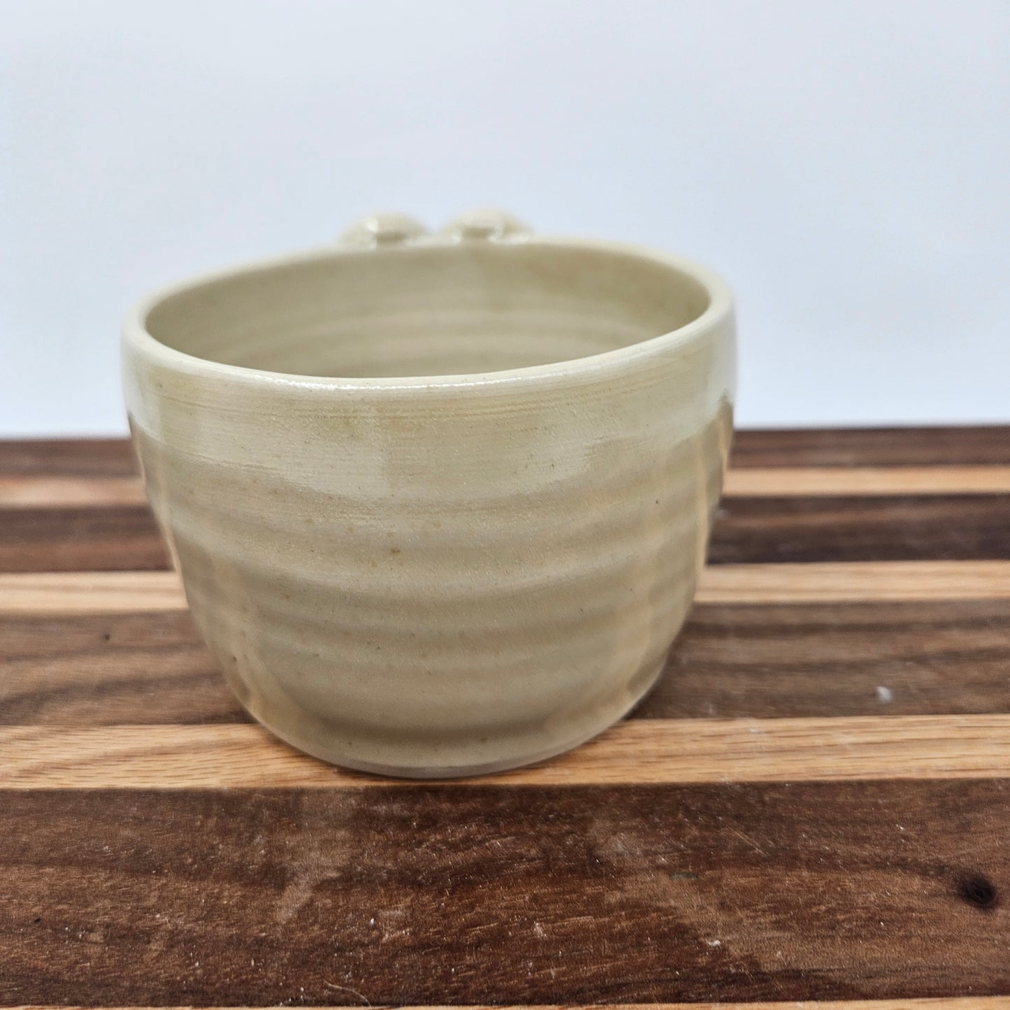Succulent Pot Small Planter Cactus Pot | Cute Mini Smiley Face Container Gardening | Creamy White Stone | Plant Lover Gift Ideas