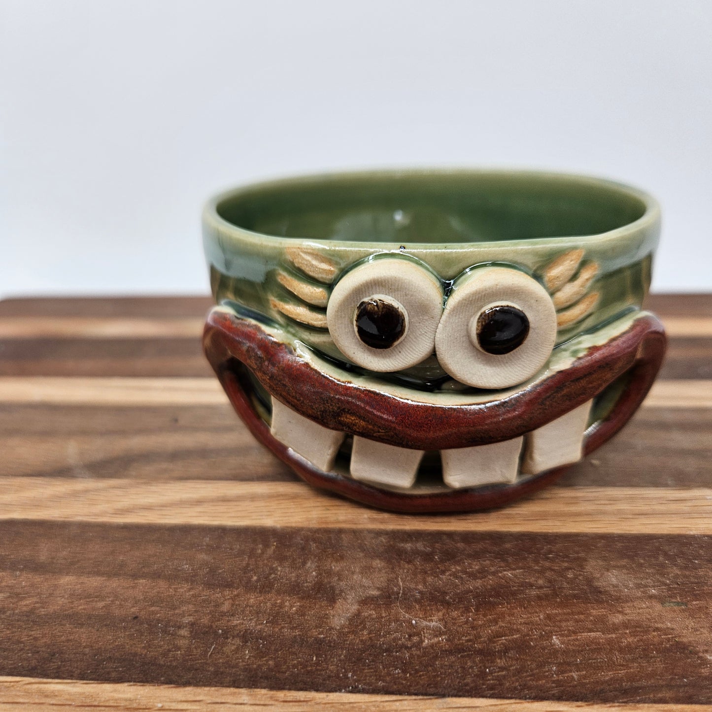 Small Succulent Planter | Cute Kitchen Windowsill Tiny Gardening Pot | Smiley Face Mini Container