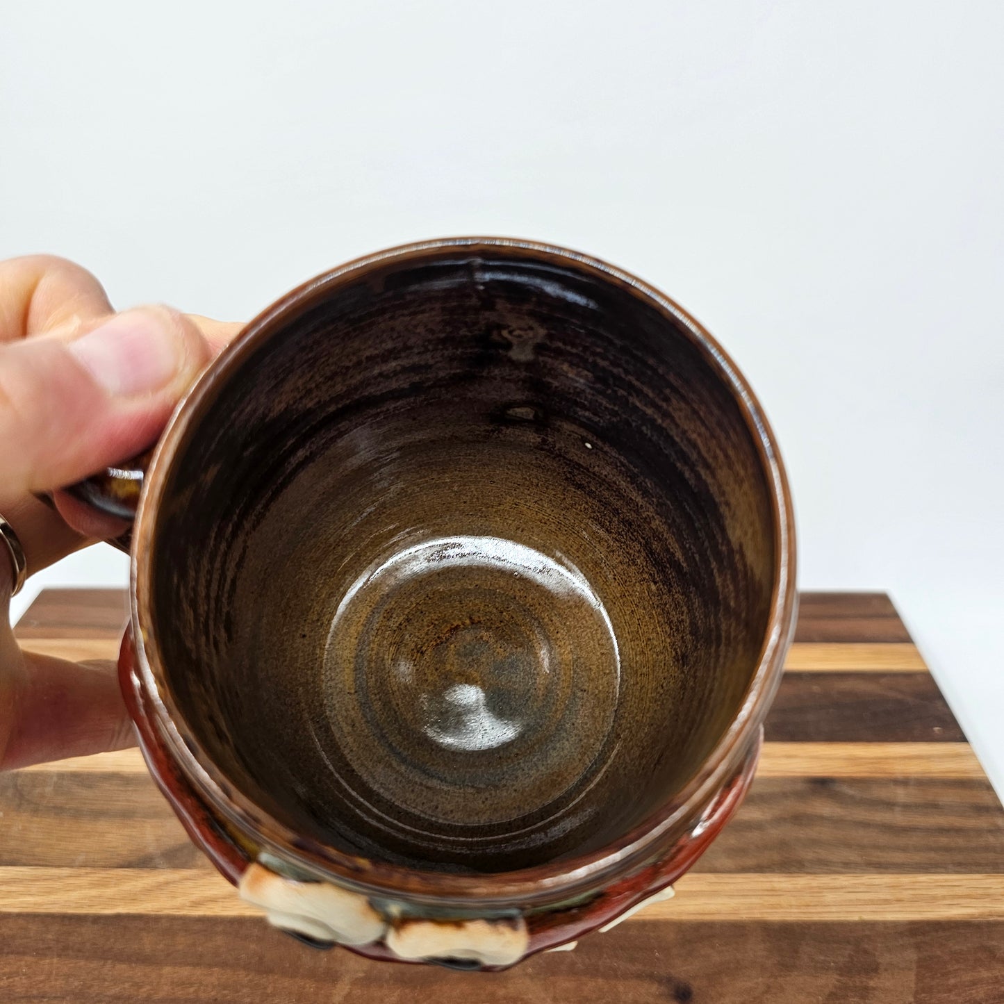 Super Happy Ug Chug Smiley Face Mug | Funny Coffee Cup | Handmade Stoneware Pottery