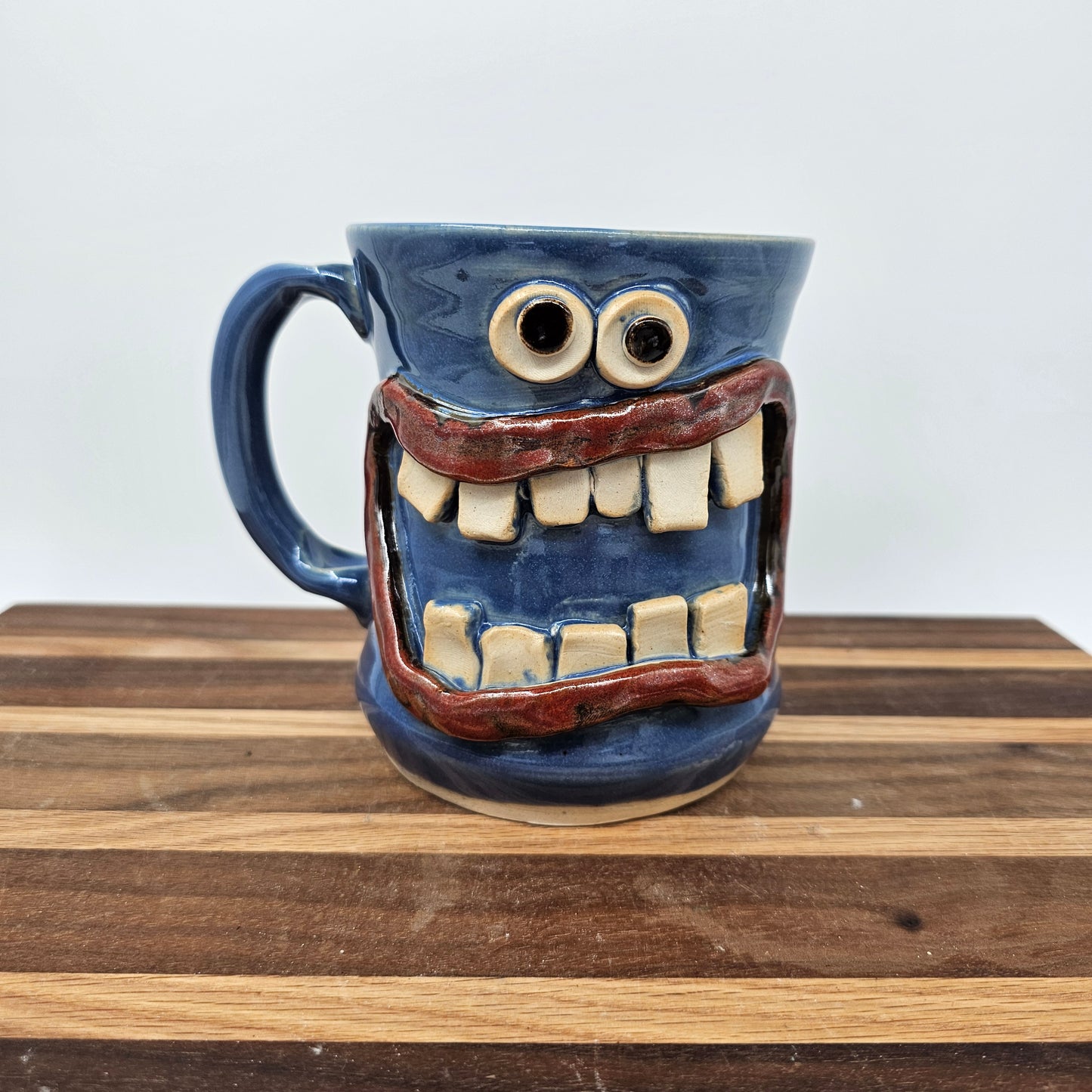 Funny Coffee Cup | Handmade Pottery Face Mug | Man Gift | Ceramic Stoneware | Extra Large 20 Ounces